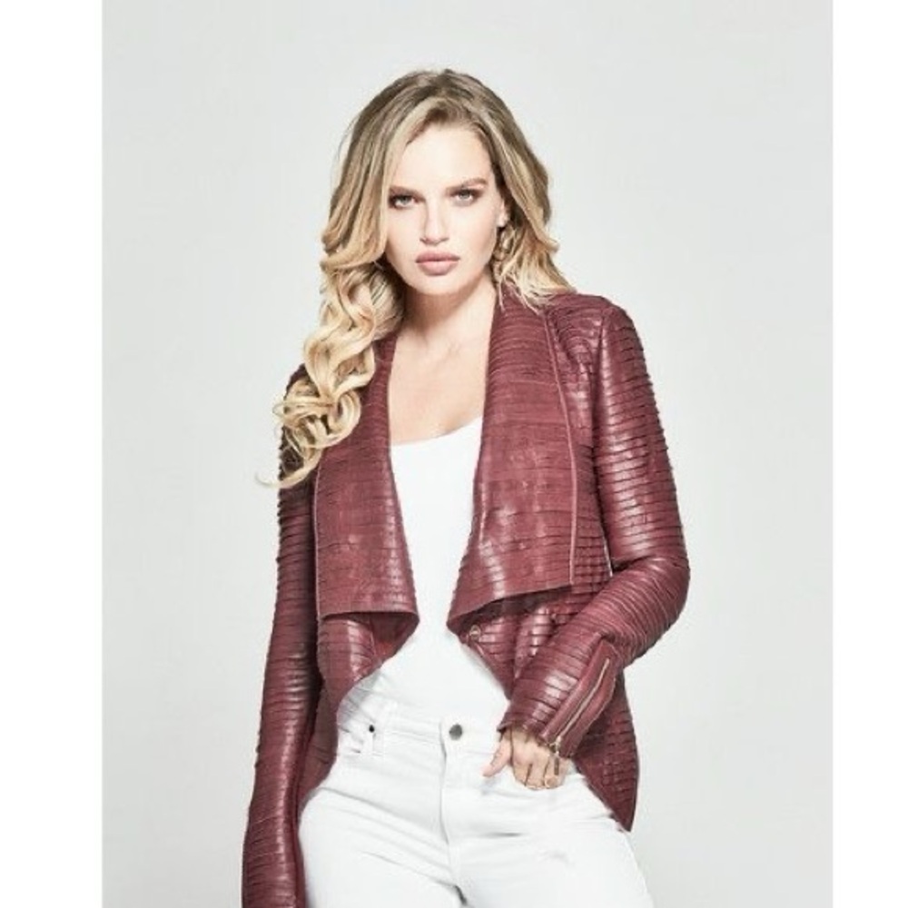 Guess by Marciano Cream Leather Jacket